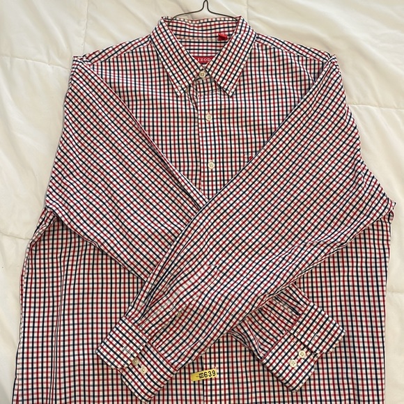 IZOD Red/Blue/White L Dress Shirt - Picture 3 of 3
